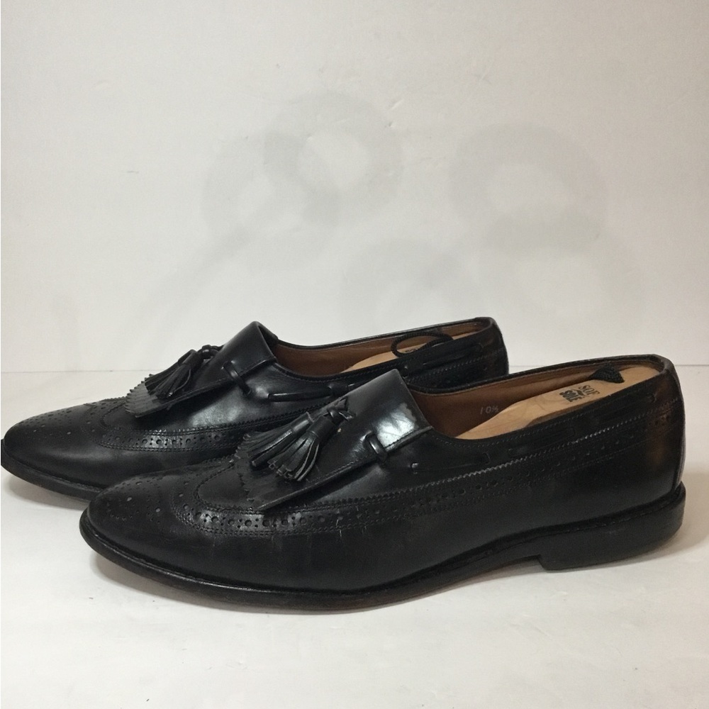 Allen Edmonds Men’s Black Arlington Wingtips Loafers Leather Shoes Size 10.5D